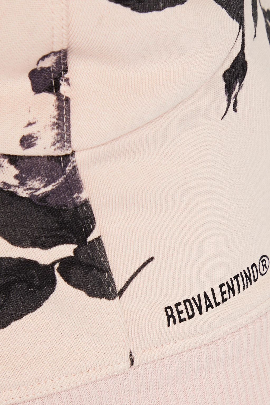 REDVALENTINO بلوزة قصيرة من الجيرسي المصنوع من مزيج من القطن مزينة بطبعات