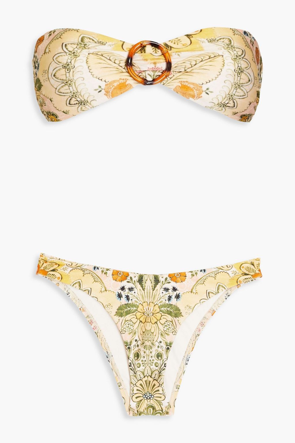 ZIMMERMANN Floral print bandeau bikini THE OUTNET