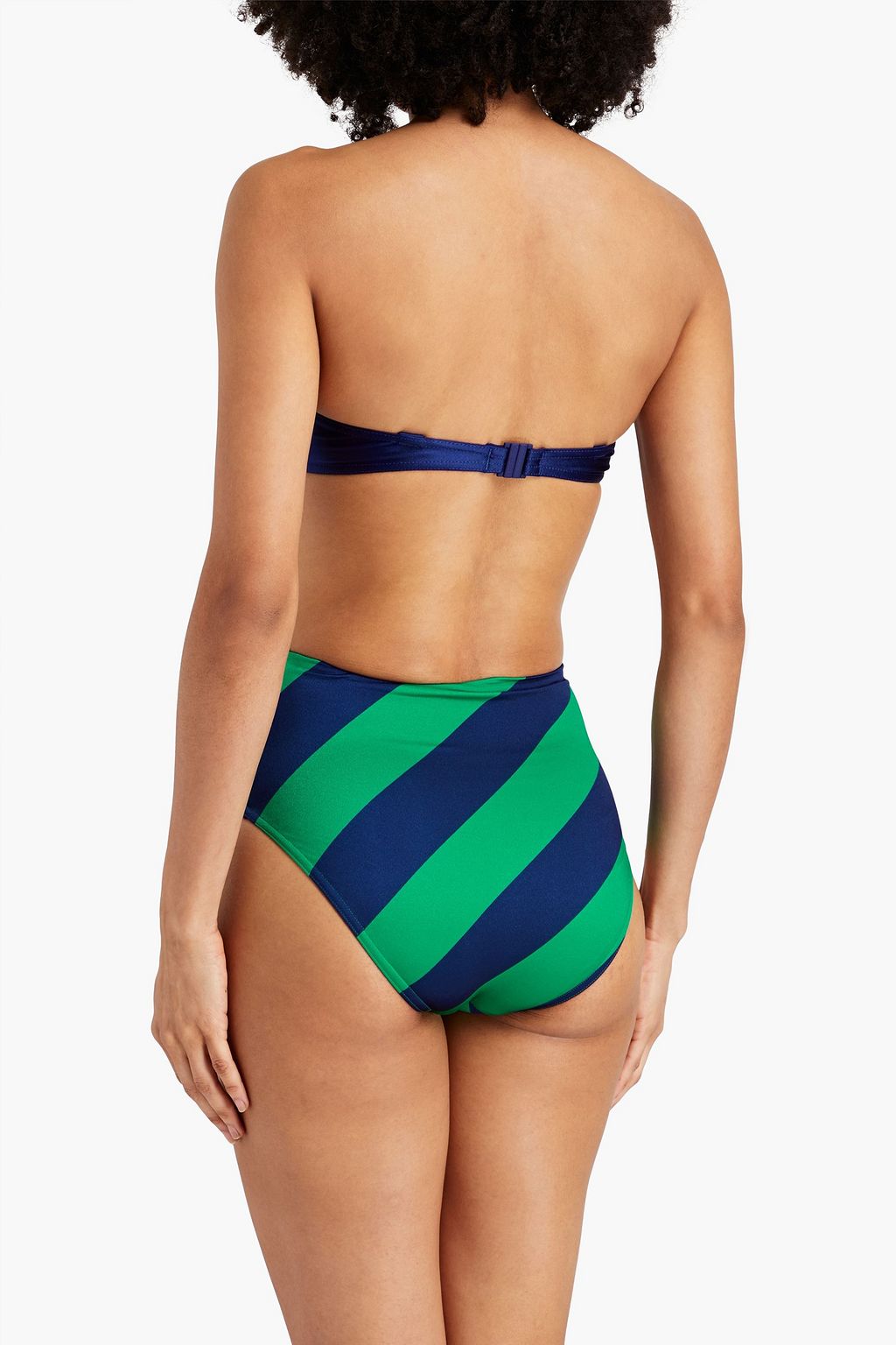 ZIMMERMANN Striped high-rise bikini briefs