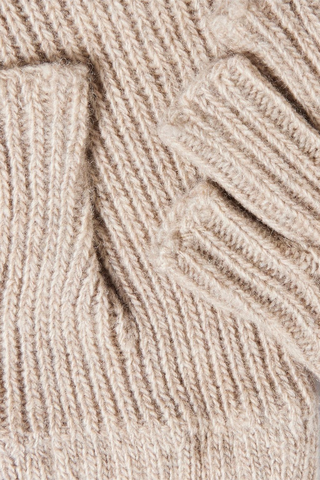 IRIS & INK Nellie ribbed cashmere and wool-blend fingerless gloves