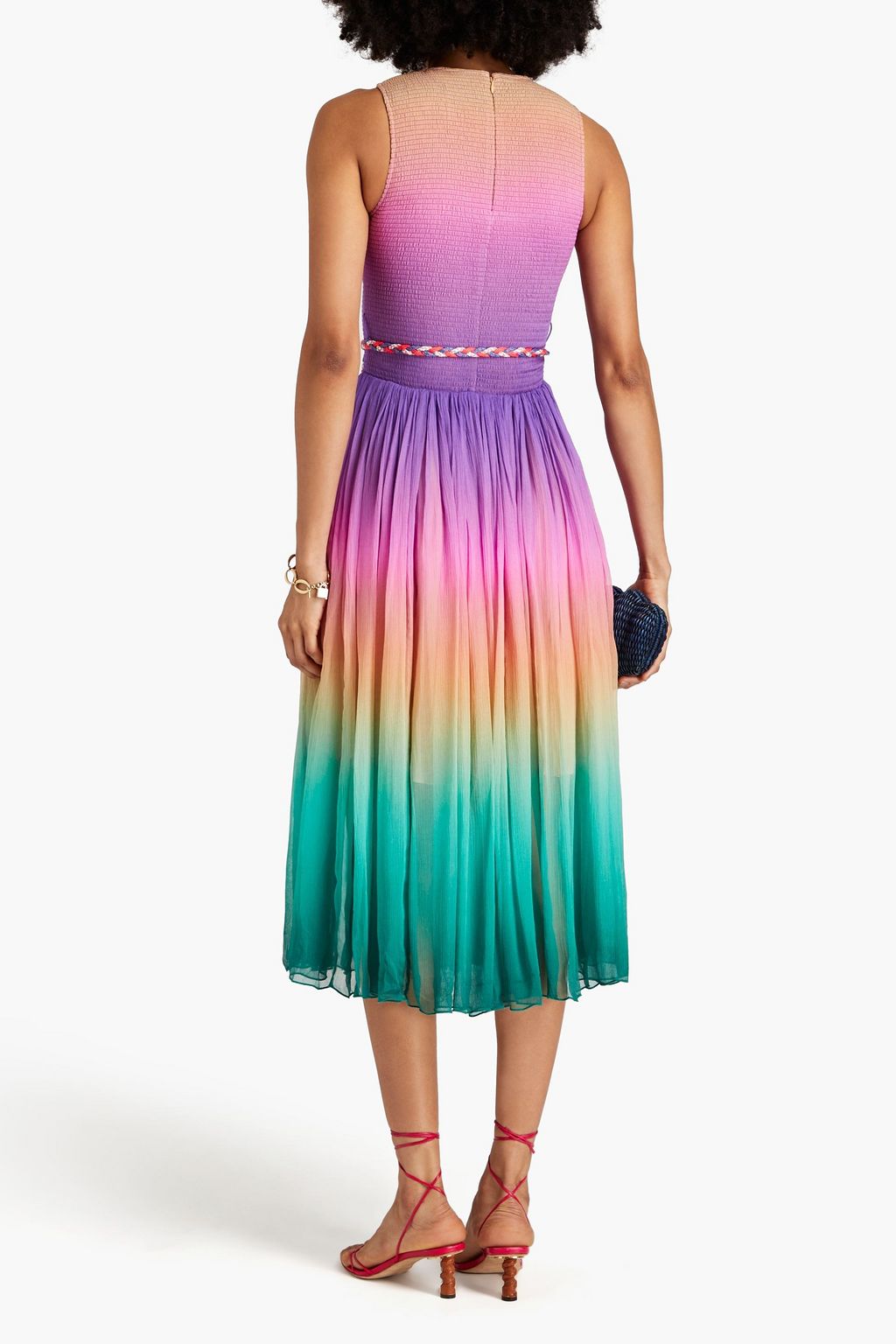 ZIMMERMANN Dégradé crepon midi dress