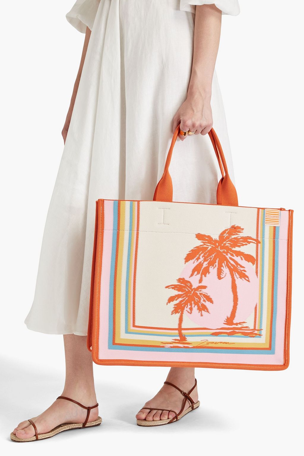 ZIMMERMANN Printed canvas tote