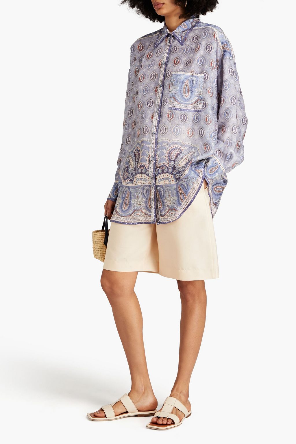 ZIMMERMANN Paisley-print silk-crepe de chine shirt