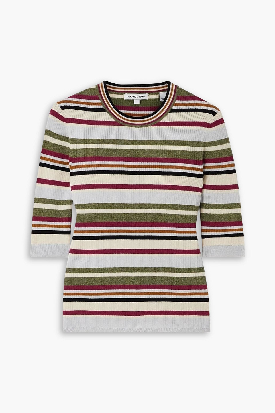 Kavya striped ribbed-knit sweater