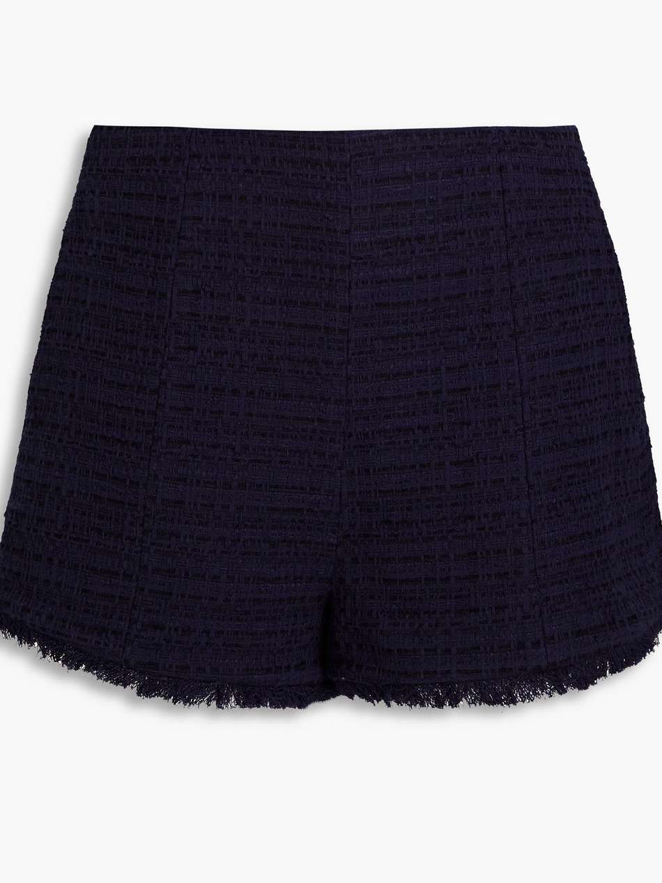 cotton-blend tweed shorts
