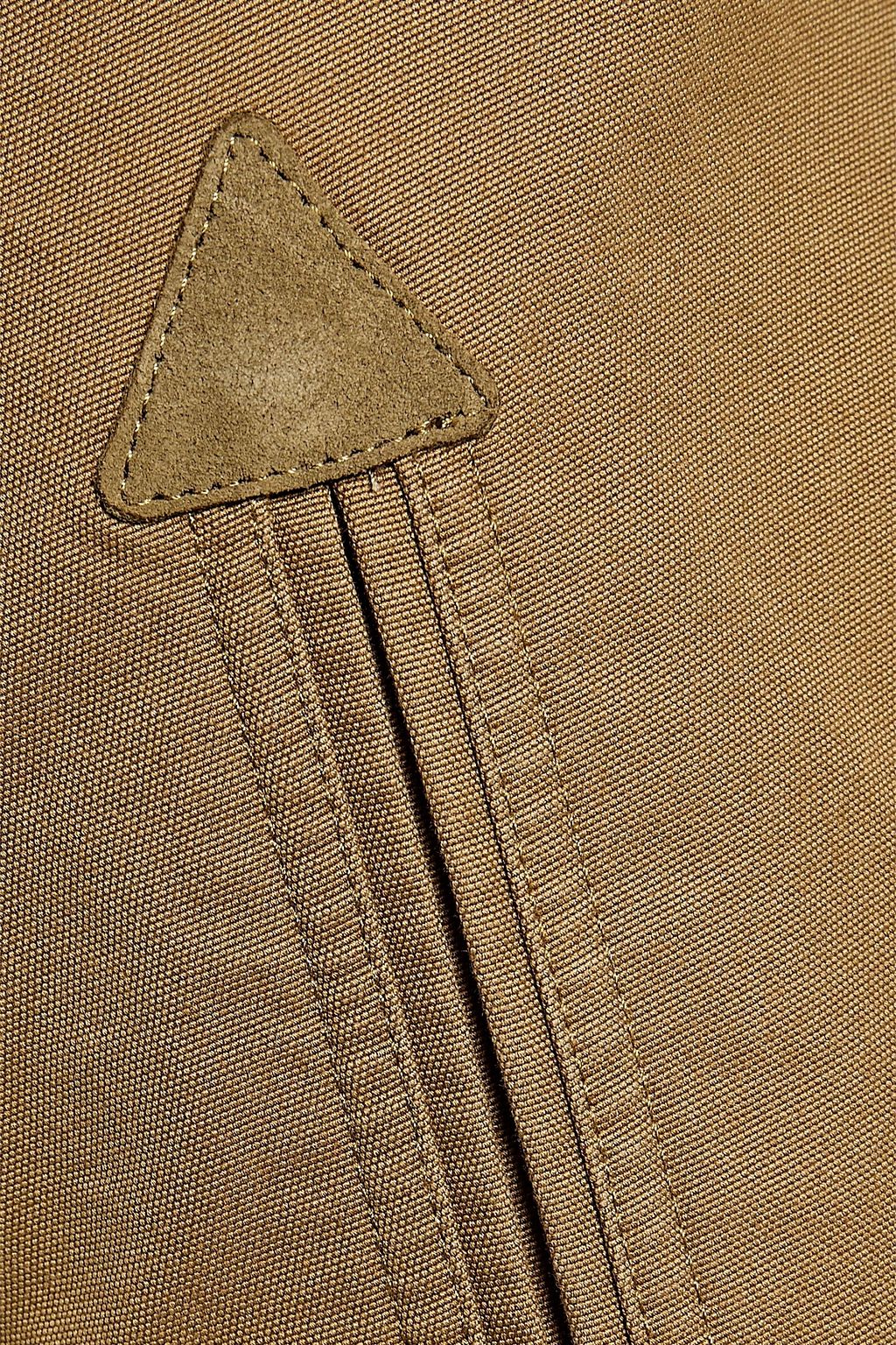 MARANT ÉTOILE Raluniae suede-trimmed cotton tapered pants
