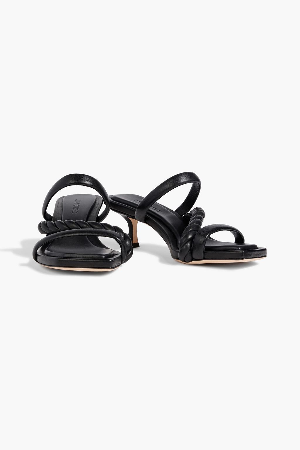 JIMMY CHOO Diosa 50 twisted leather mules
