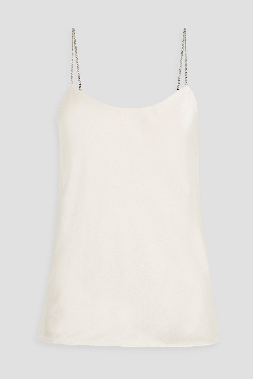 Ba&sh Cisc Chain-embellished Satin Top In Beige