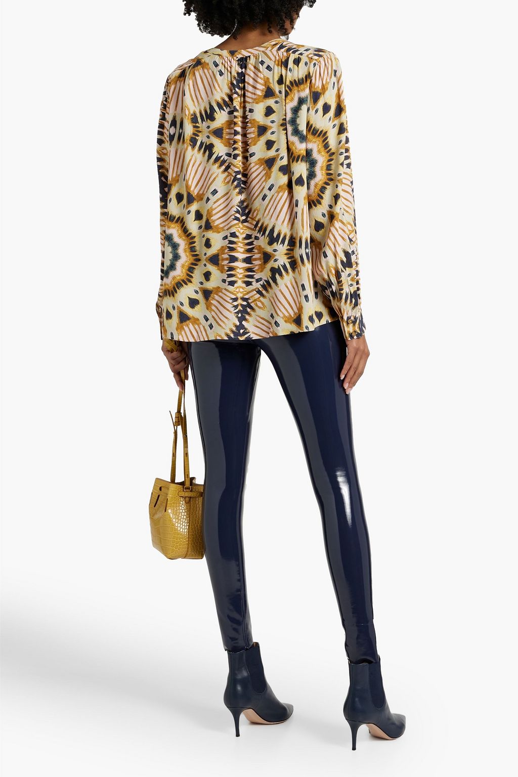 BA&SH Calysta printed crepe blouse