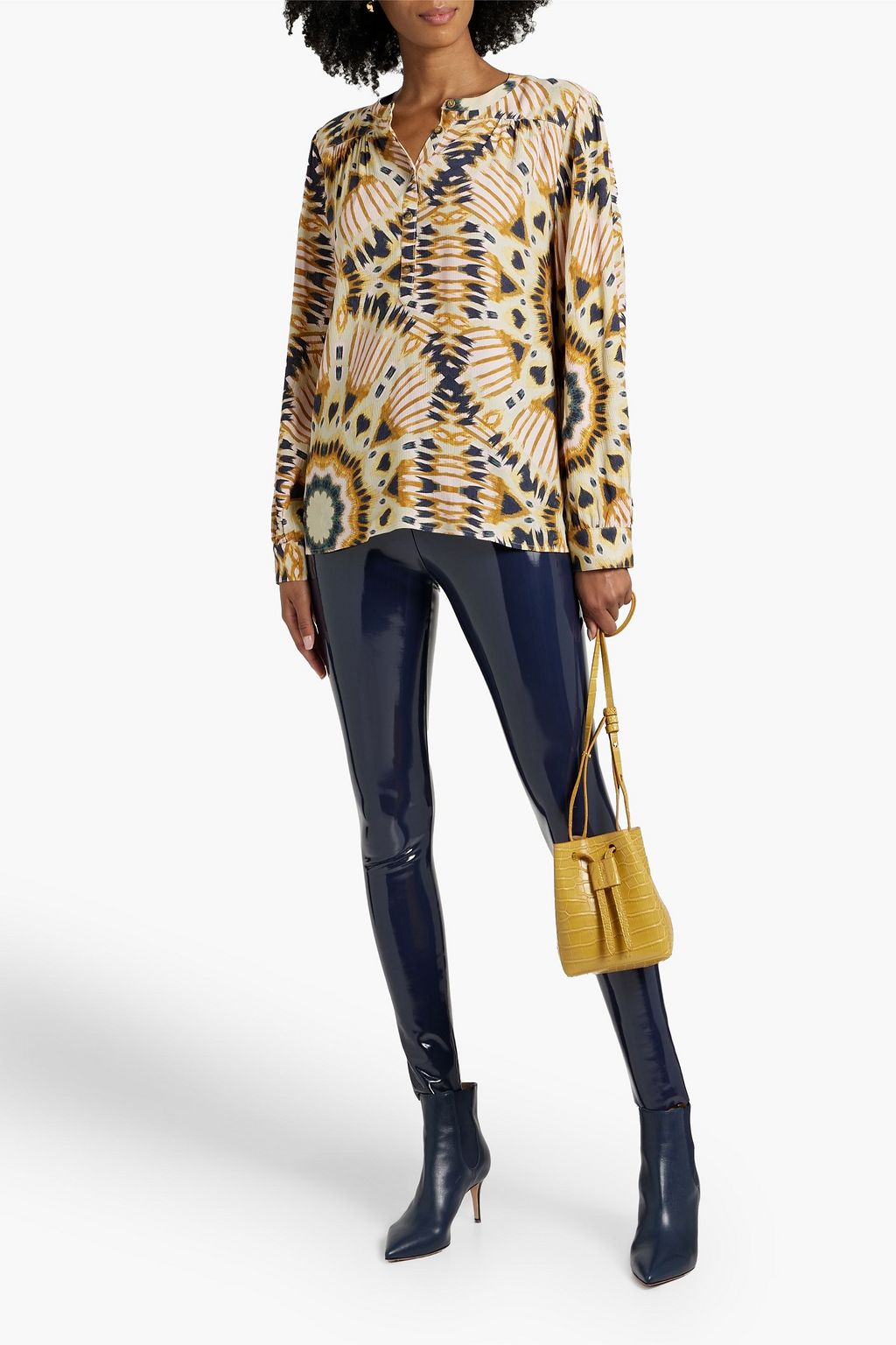 BA&SH Calysta printed crepe blouse