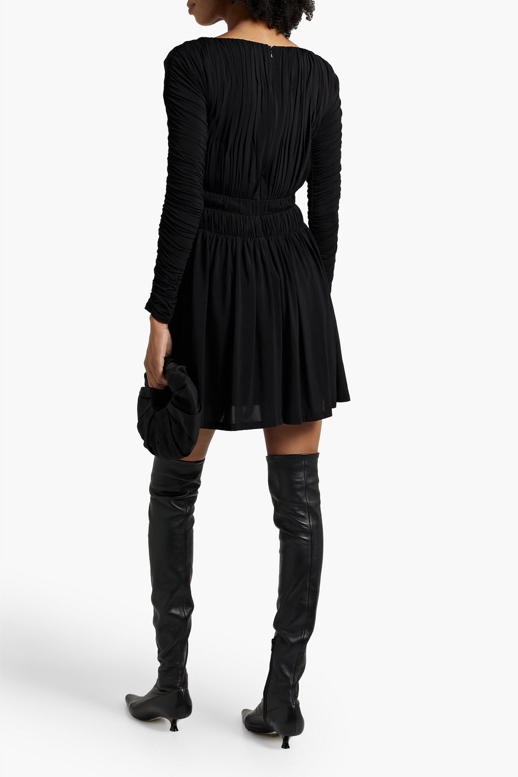 chinese dress ladies Tauren Vegan Leather Mini Dress - Black, Small | Hazel and Olive