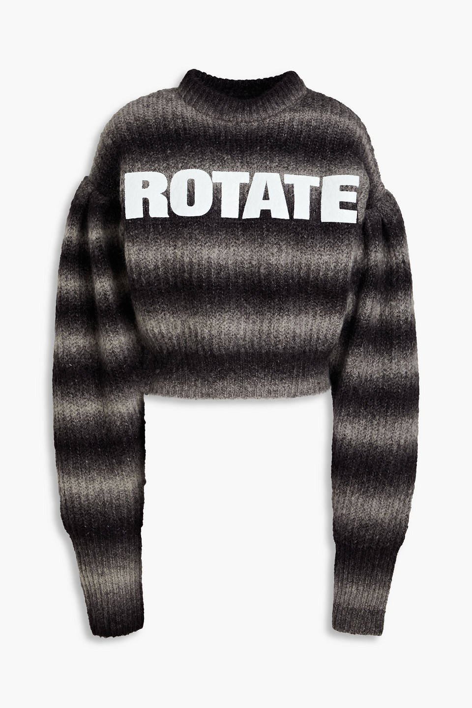 Logo-print striped knitted sweater