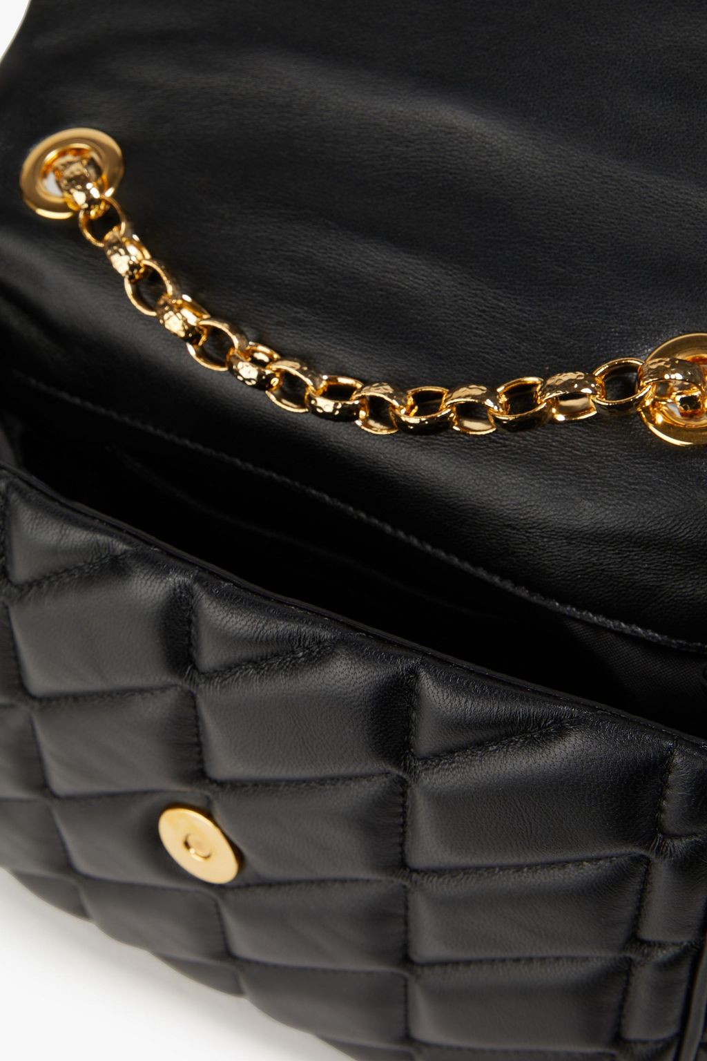 MOSCHINO حقيبة كروس بودي من الجلد بتصميم مبطّن