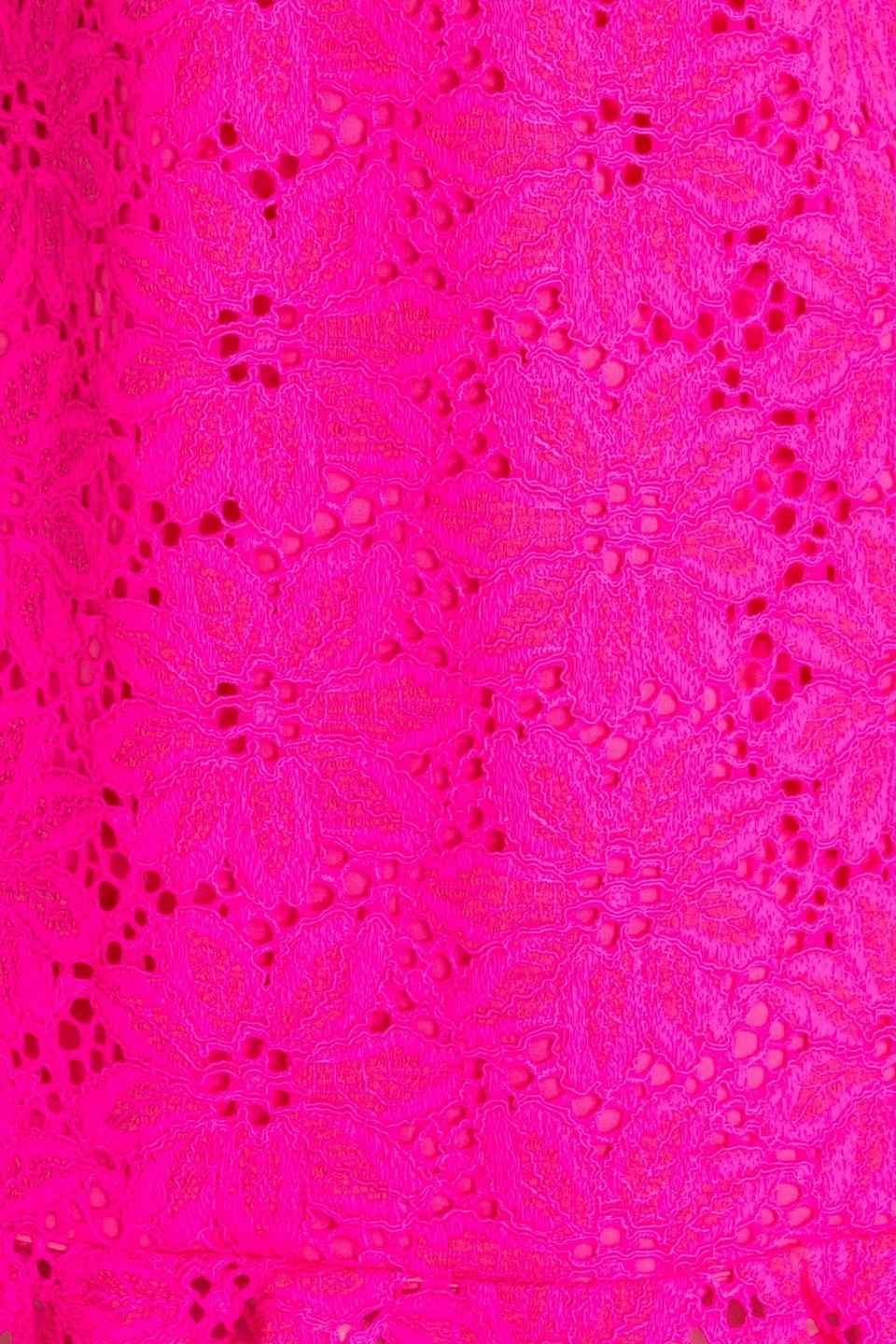 Rotate Birger Christensen Fuchsia Lace Mini Dress In Bright Pink