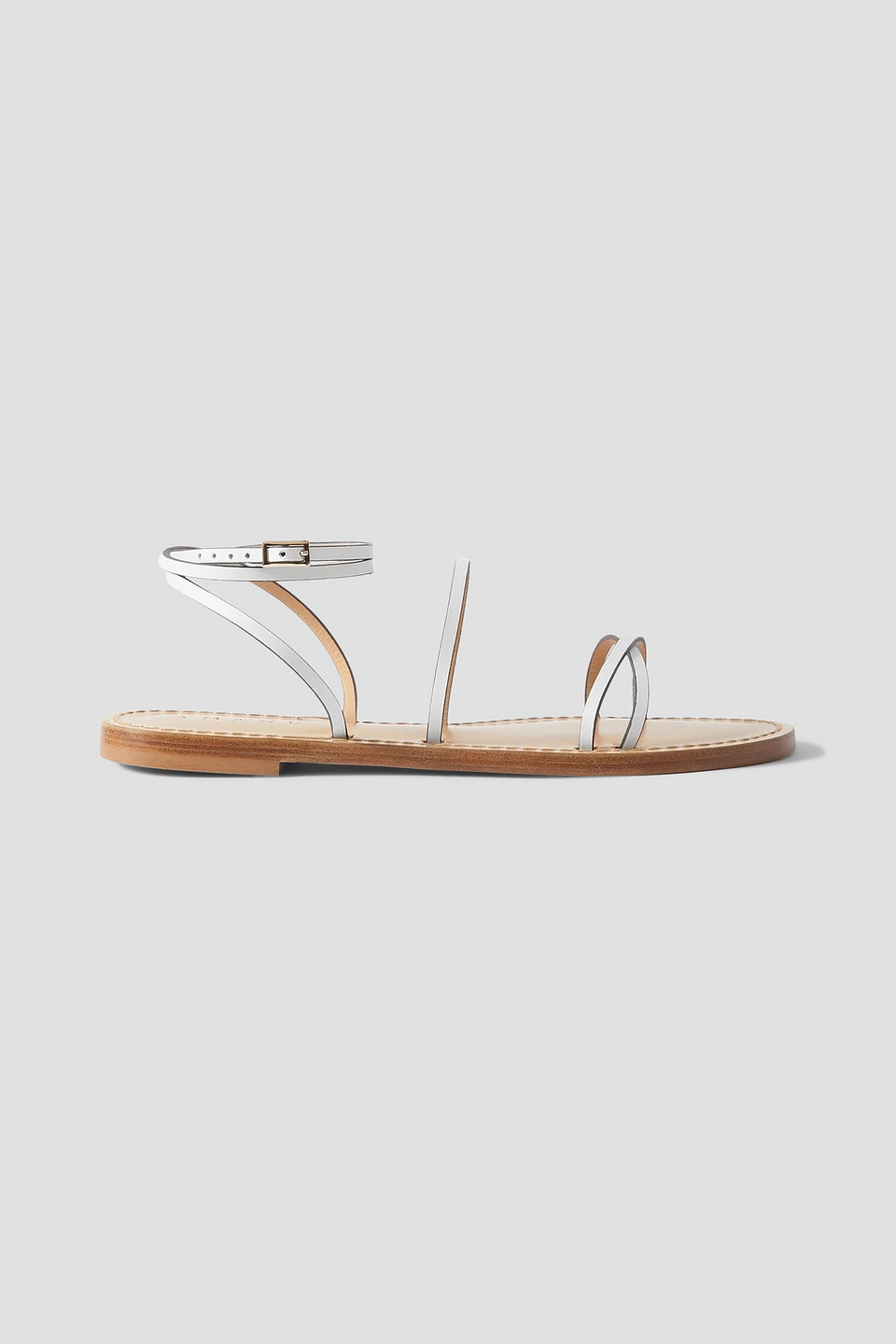 Amanu The Constantia Leather Sandals In White