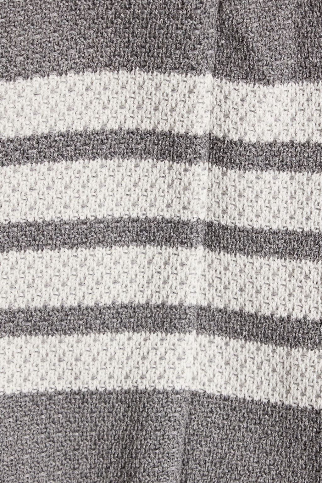 THOM BROWNE 스트라이프 자카드 니트 코튼 혼방 블레이저