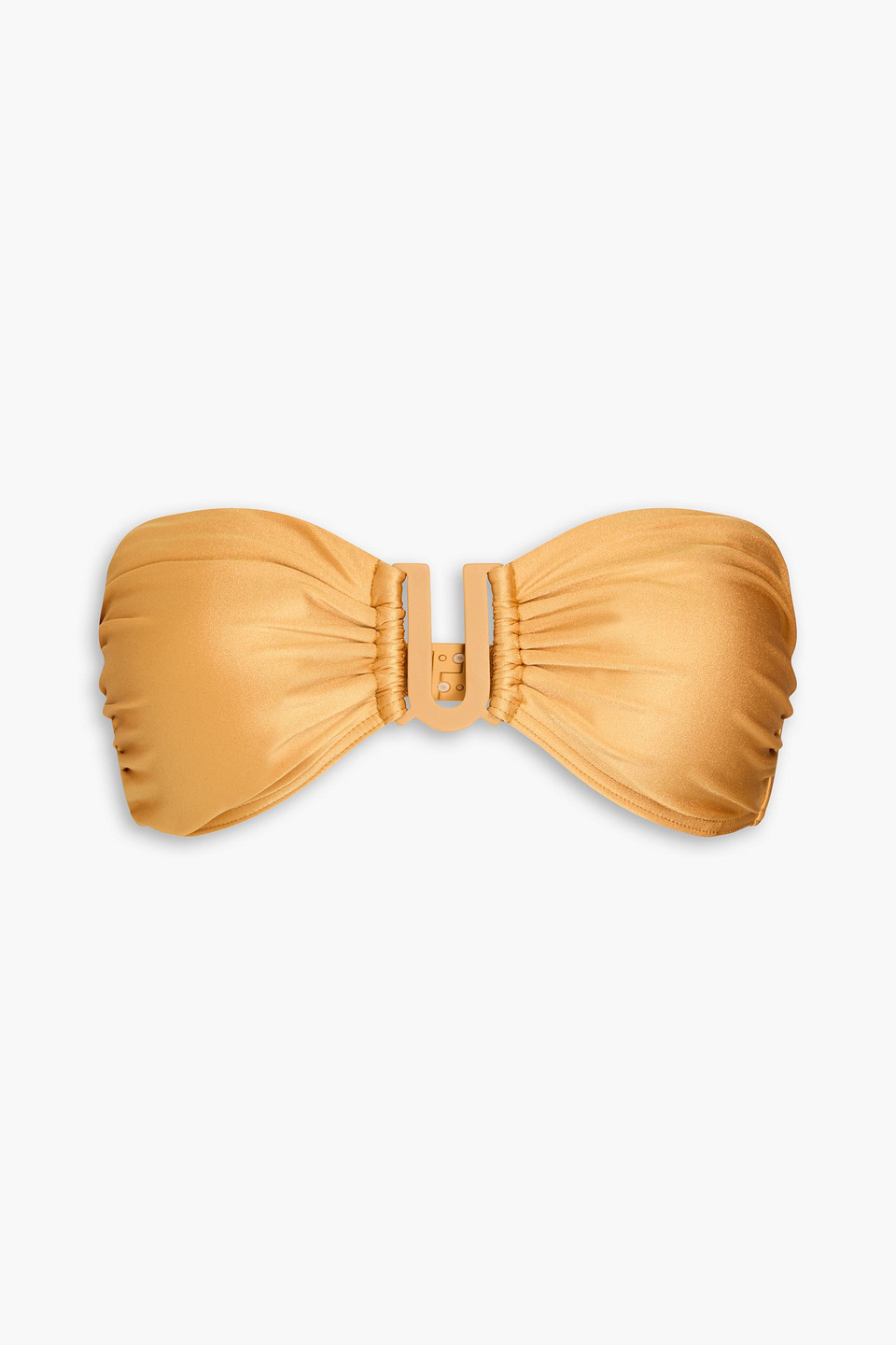 Zimmermann Embellished Bandeau Bikini Top In Mustard