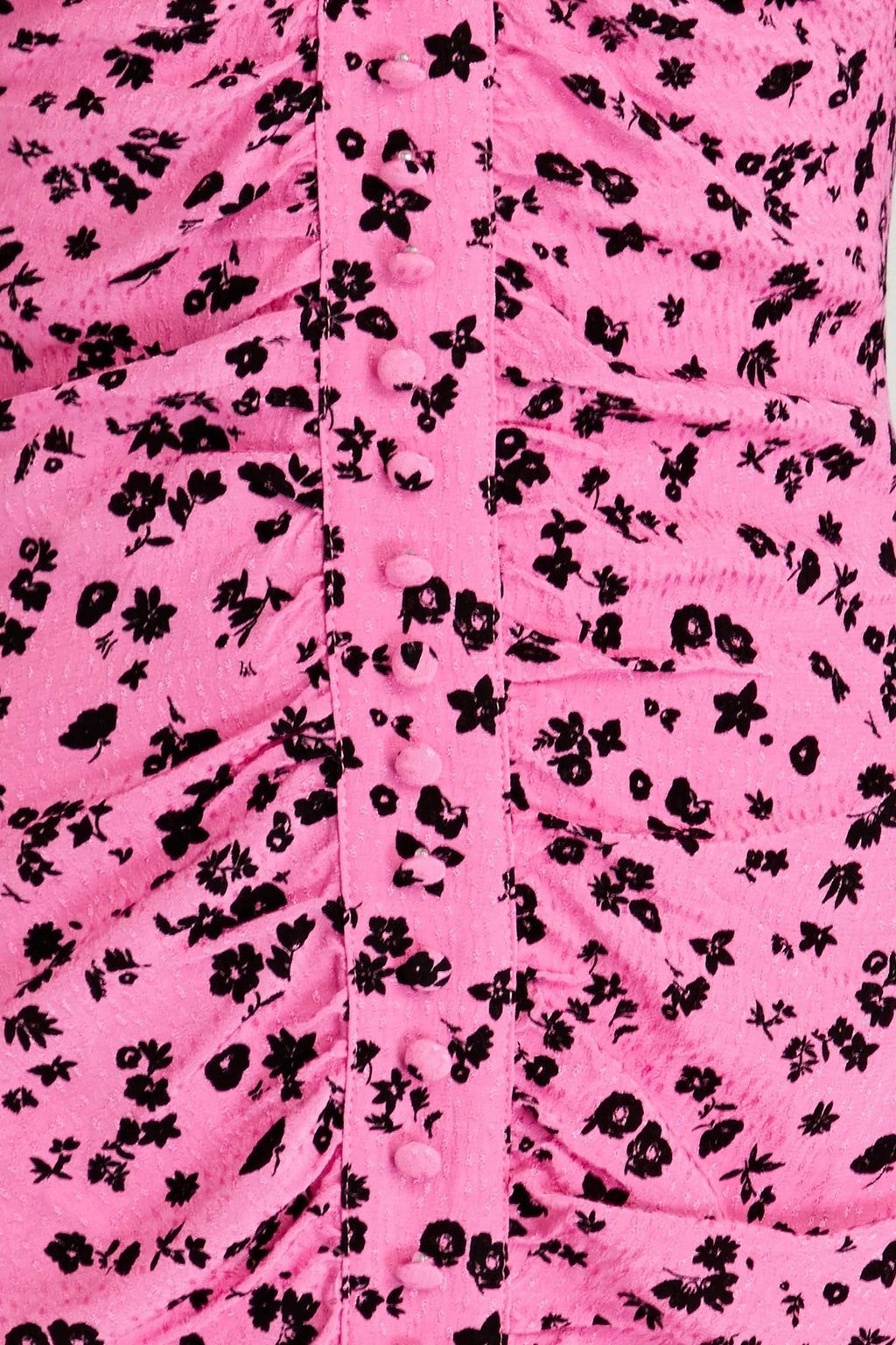 ROTATE BIRGER CHRISTENSEN Ruched floral-print jacquard mini dress