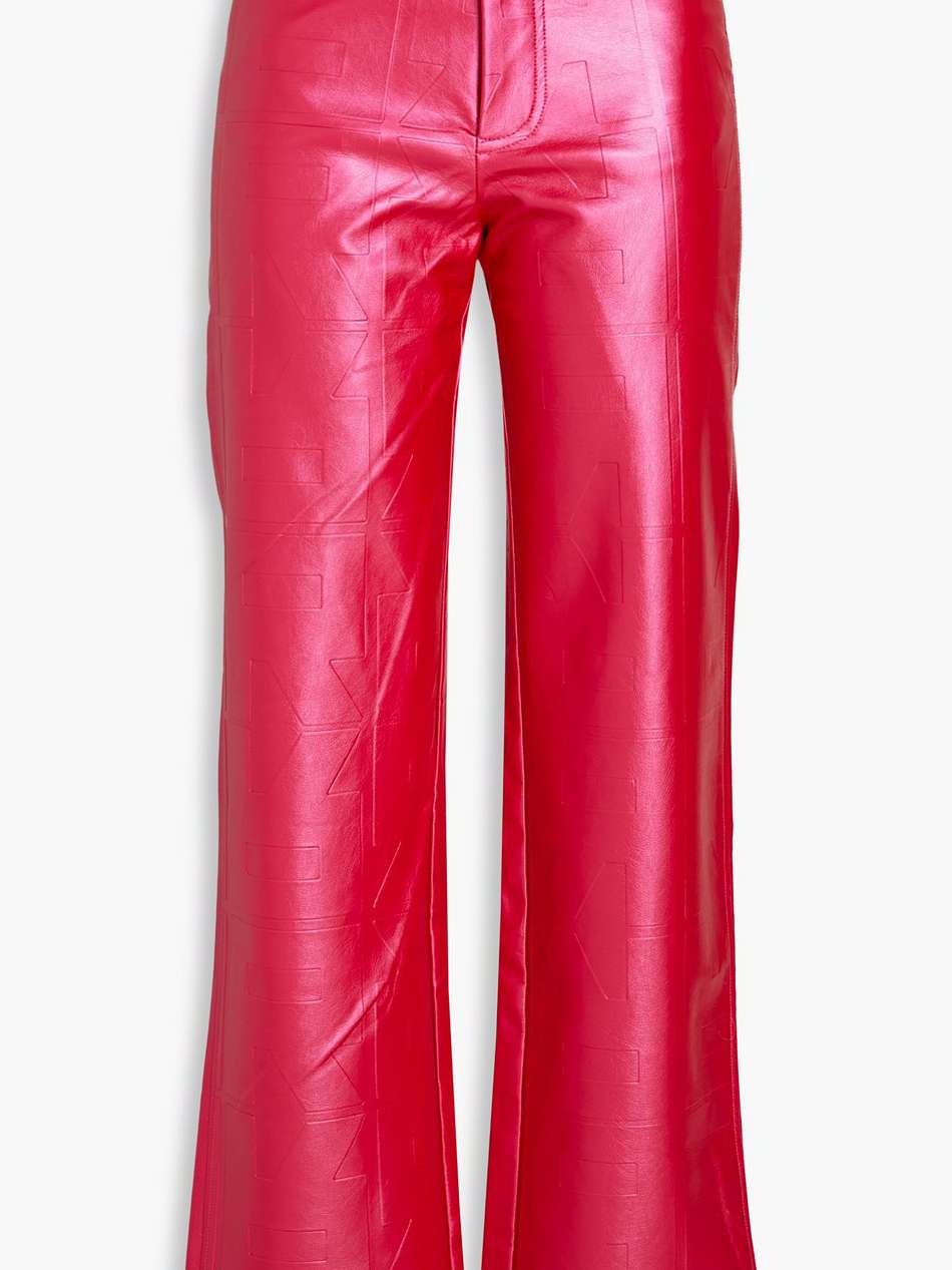 rotie embossed faux leather straight-leg pants