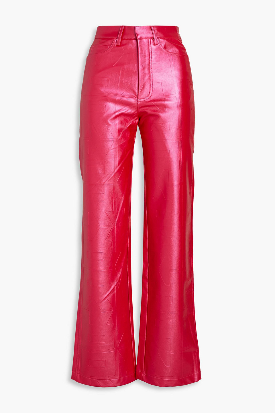 Rotie embossed faux leather straight-leg pants