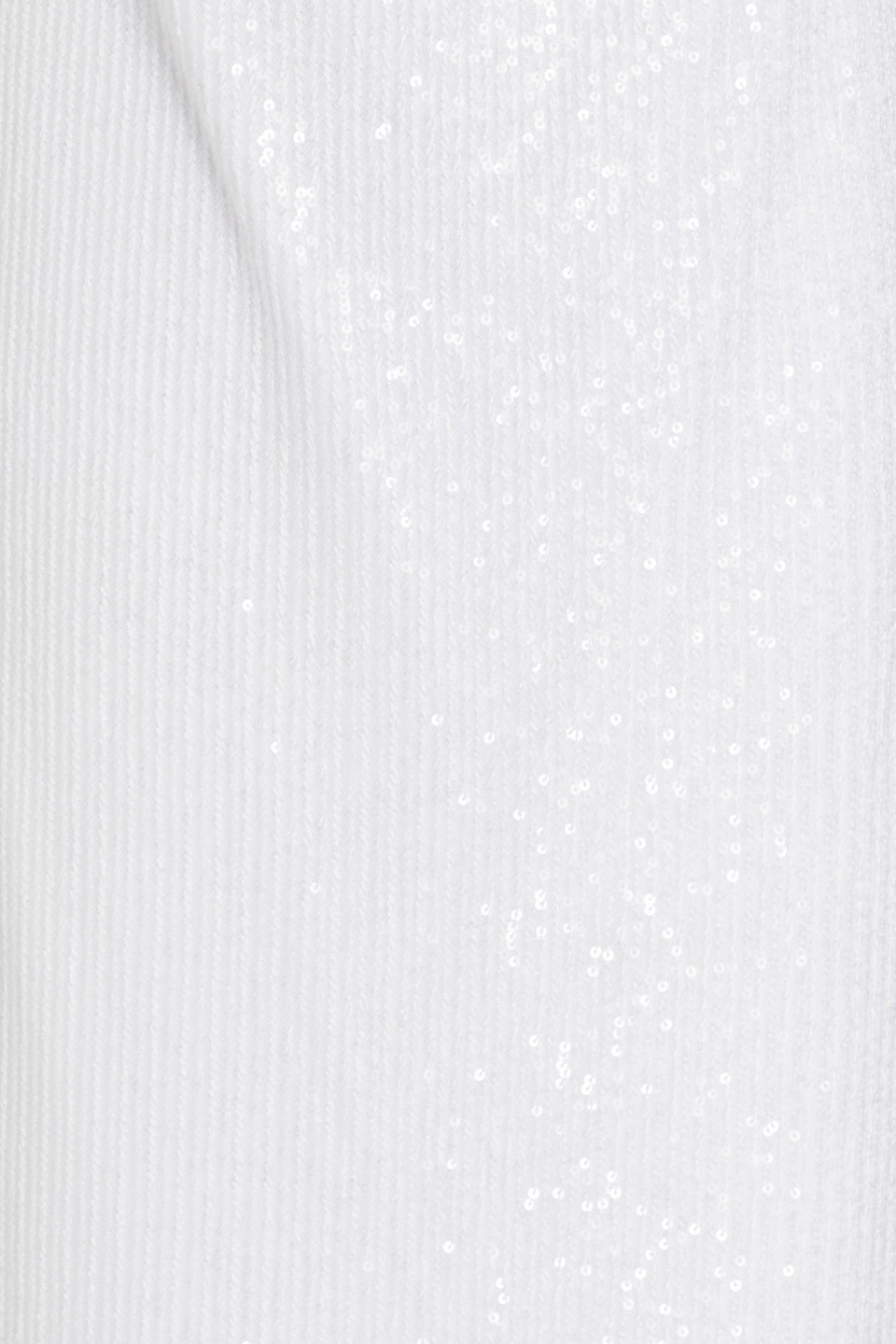 Shop Rotate Birger Christensen Sequined Ribbed-knit Midi Dress In White