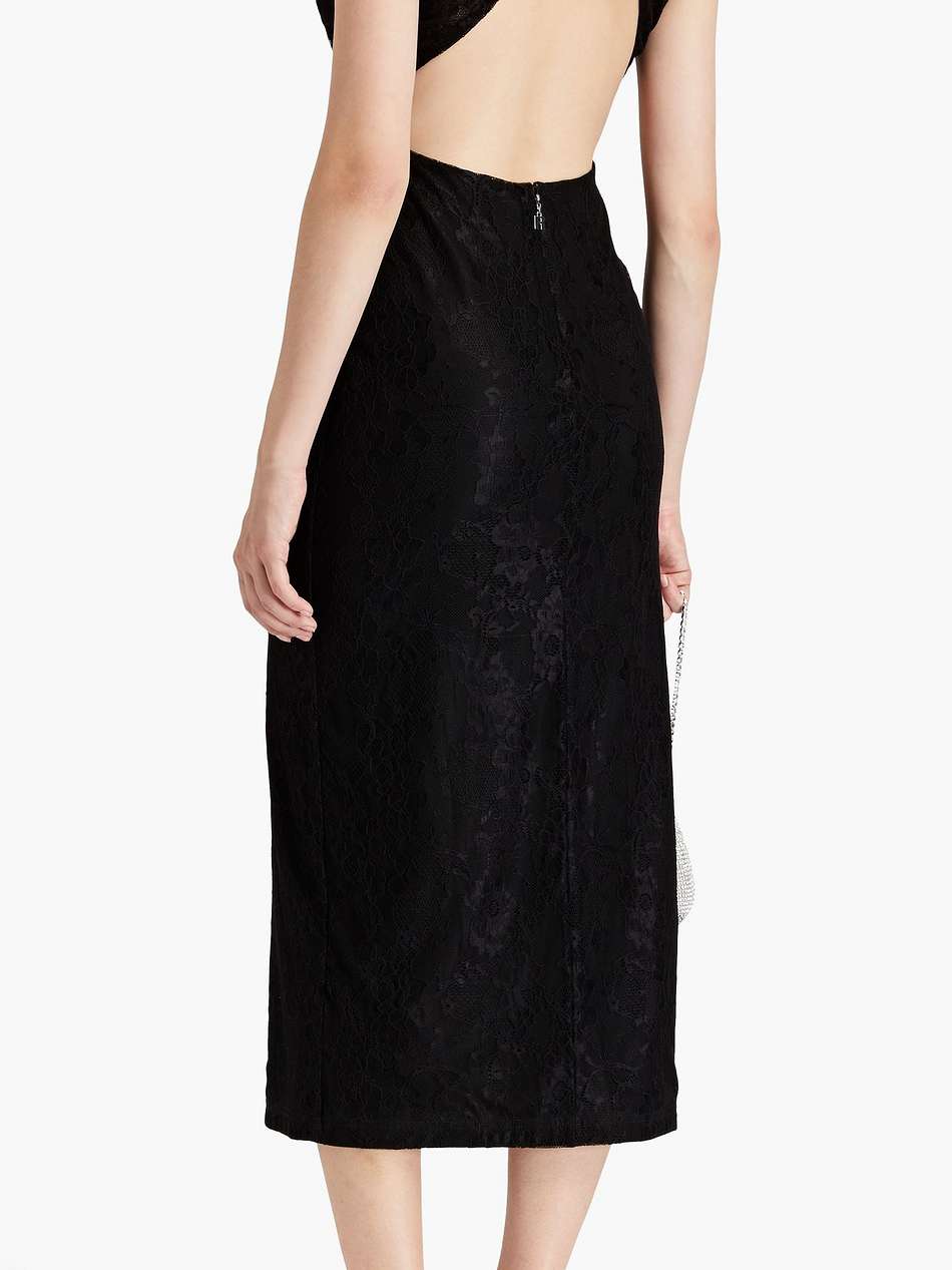 corded lace midi dress