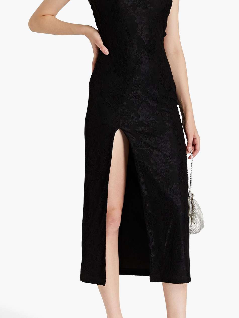 corded lace midi dress