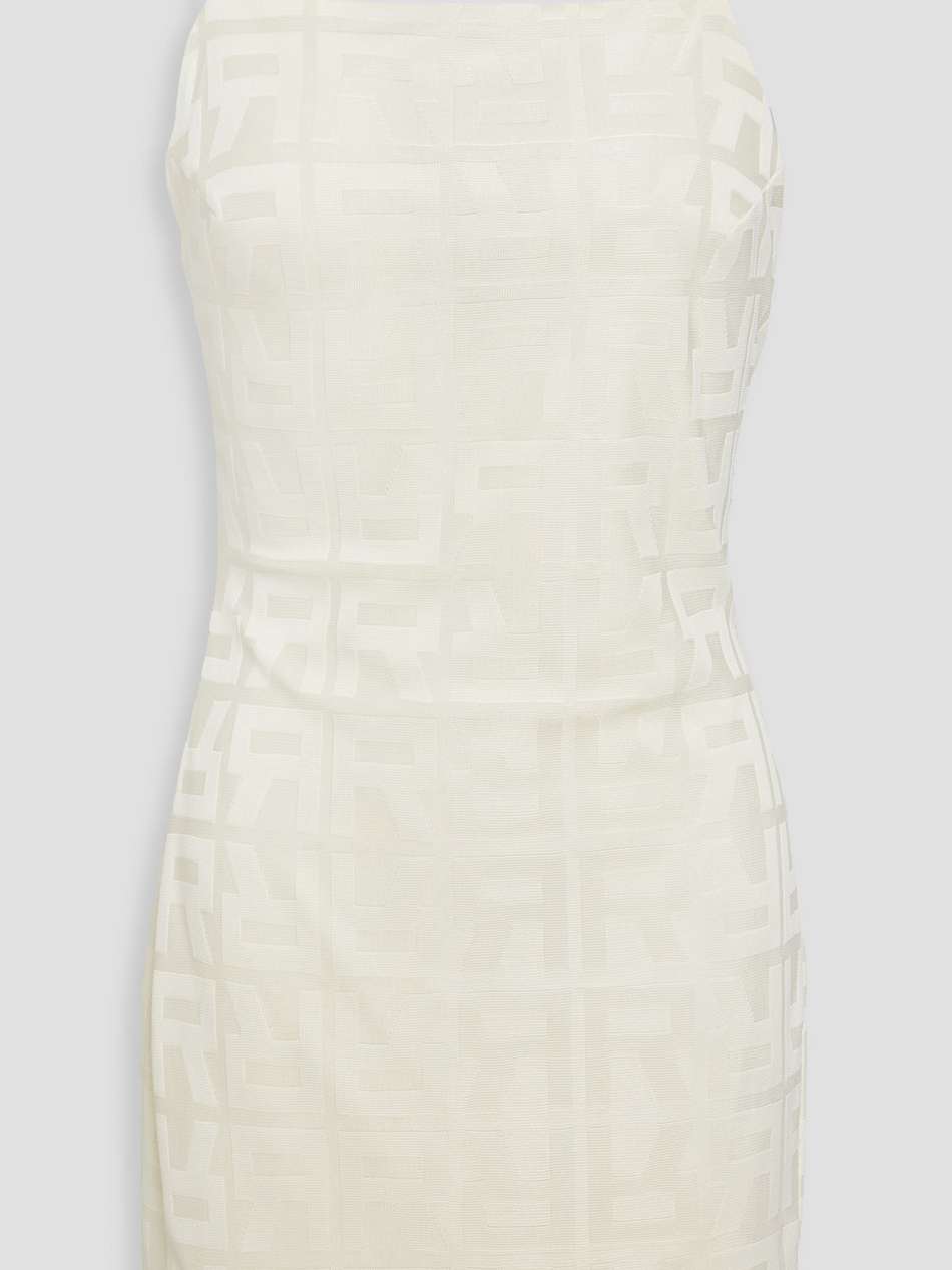 jacquard-knit mini slip dress