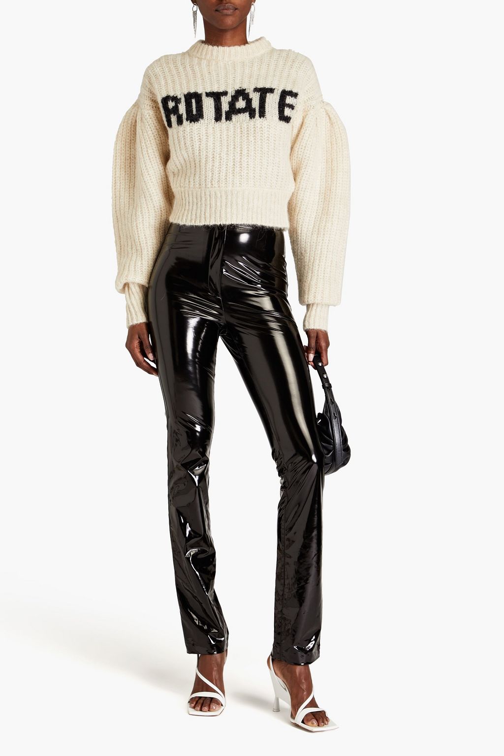 ROTATE BIRGER CHRISTENSEN Adley ribbed intarsia wool-blend sweater