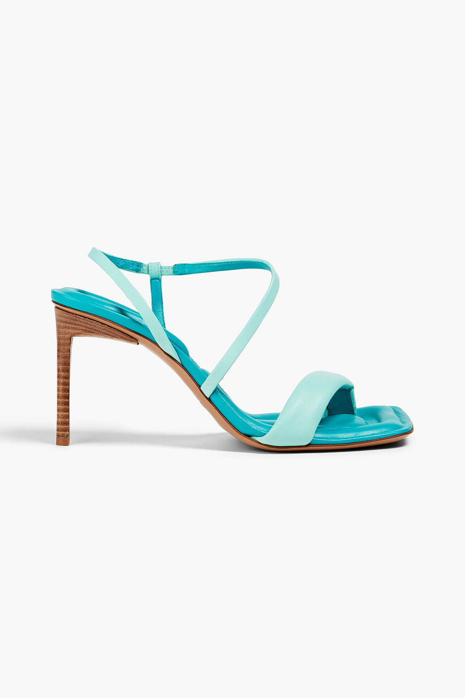 Jacquemus Leather Sandals In Turquoise