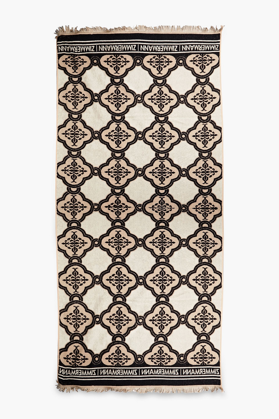 Zimmermann Printed Cotton-terry Beach Towel In Beige