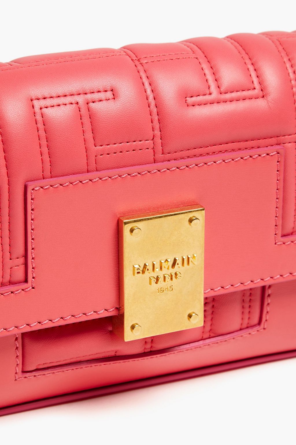 BALMAIN Quilted leather shoulder bag THE