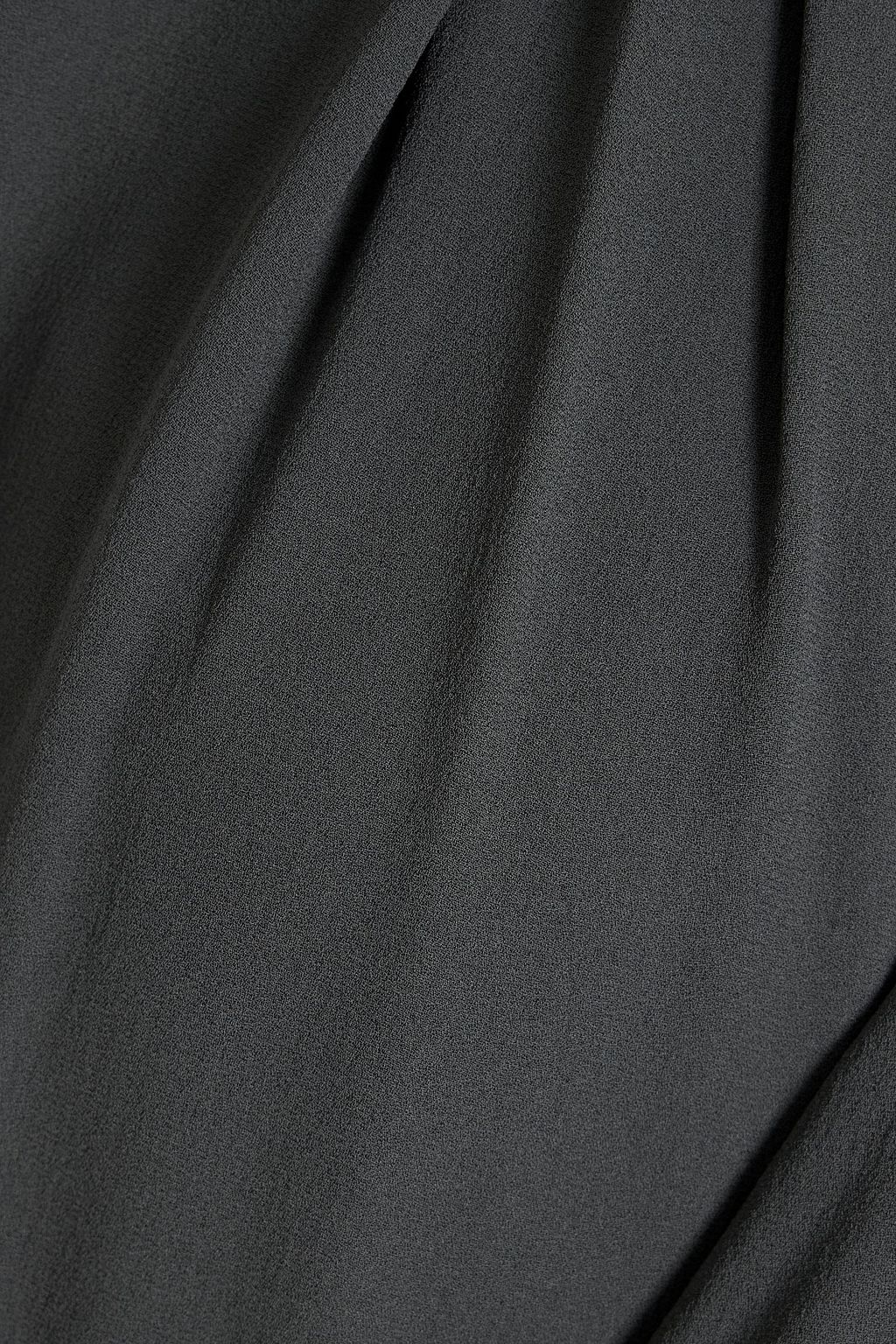 BRUNELLO CUCINELLI فستان متوسط الطول مصنوع من حرير كريب بنمط ملتف