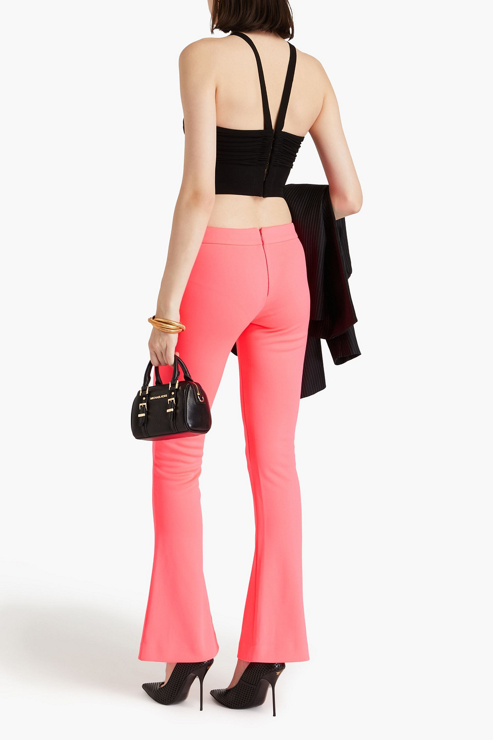  Balmain - Neon Jersey Flared Pants - Orange - Fr 34 