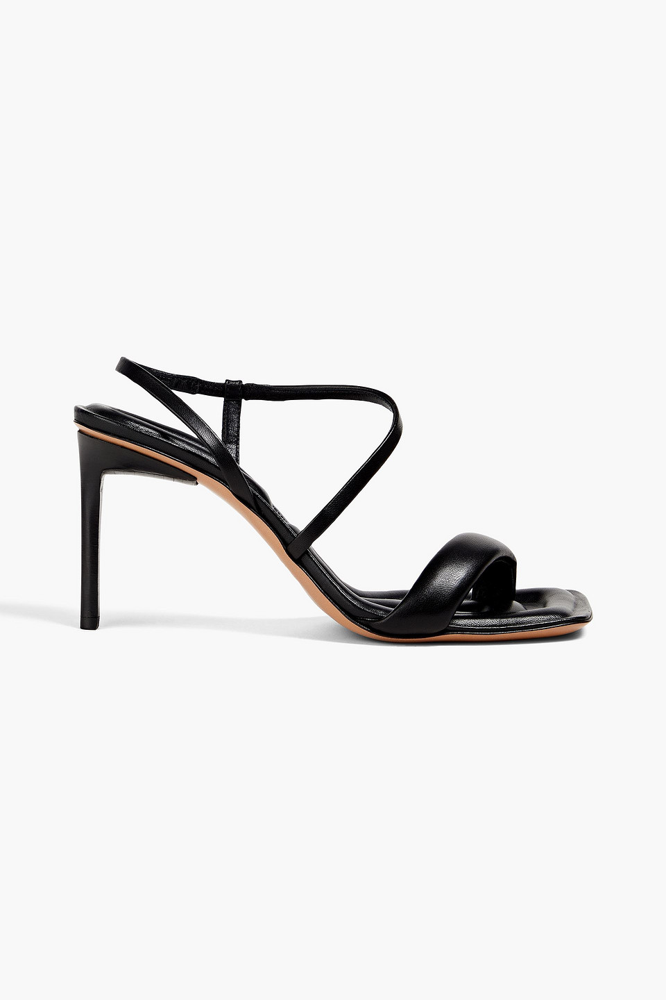 Jacquemus Leather Sandals In Black