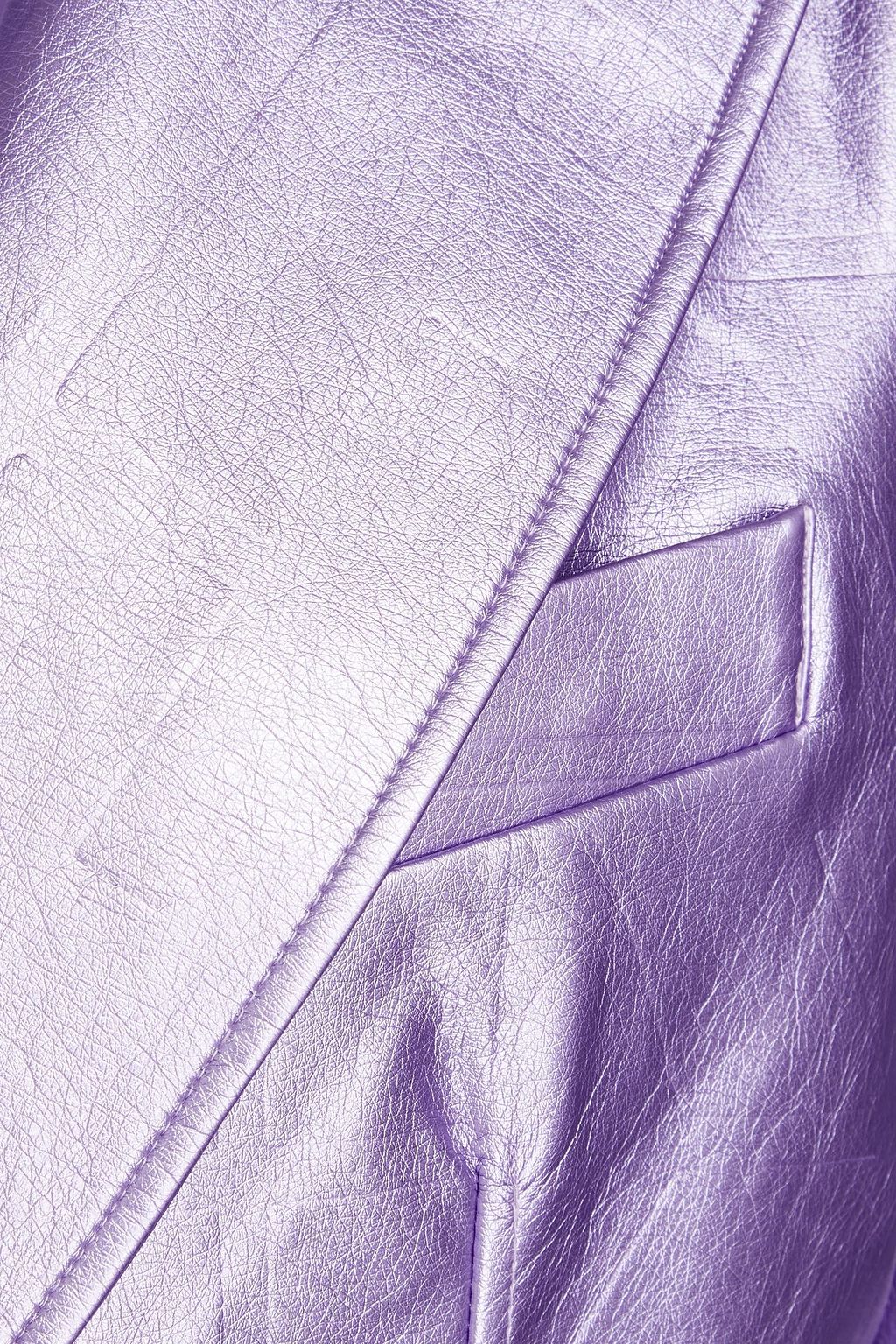 ROTATE BIRGER CHRISTENSEN 메탈릭 인조 가죽 블레이저