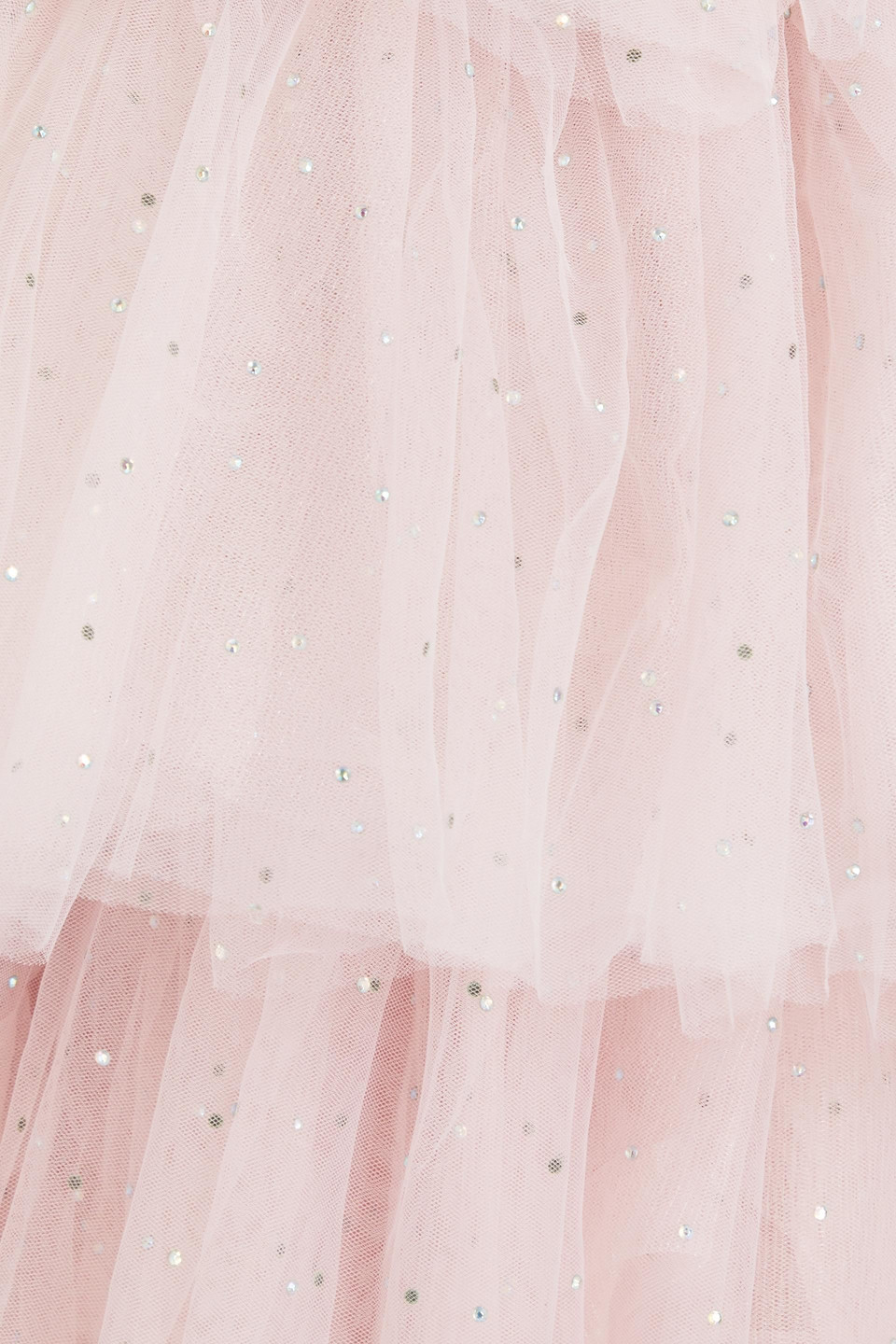 Rotate Birger Christensen Rotate Carlosaaa Crystal Tullie Ruffle Dress Clothing In Pastel Pink