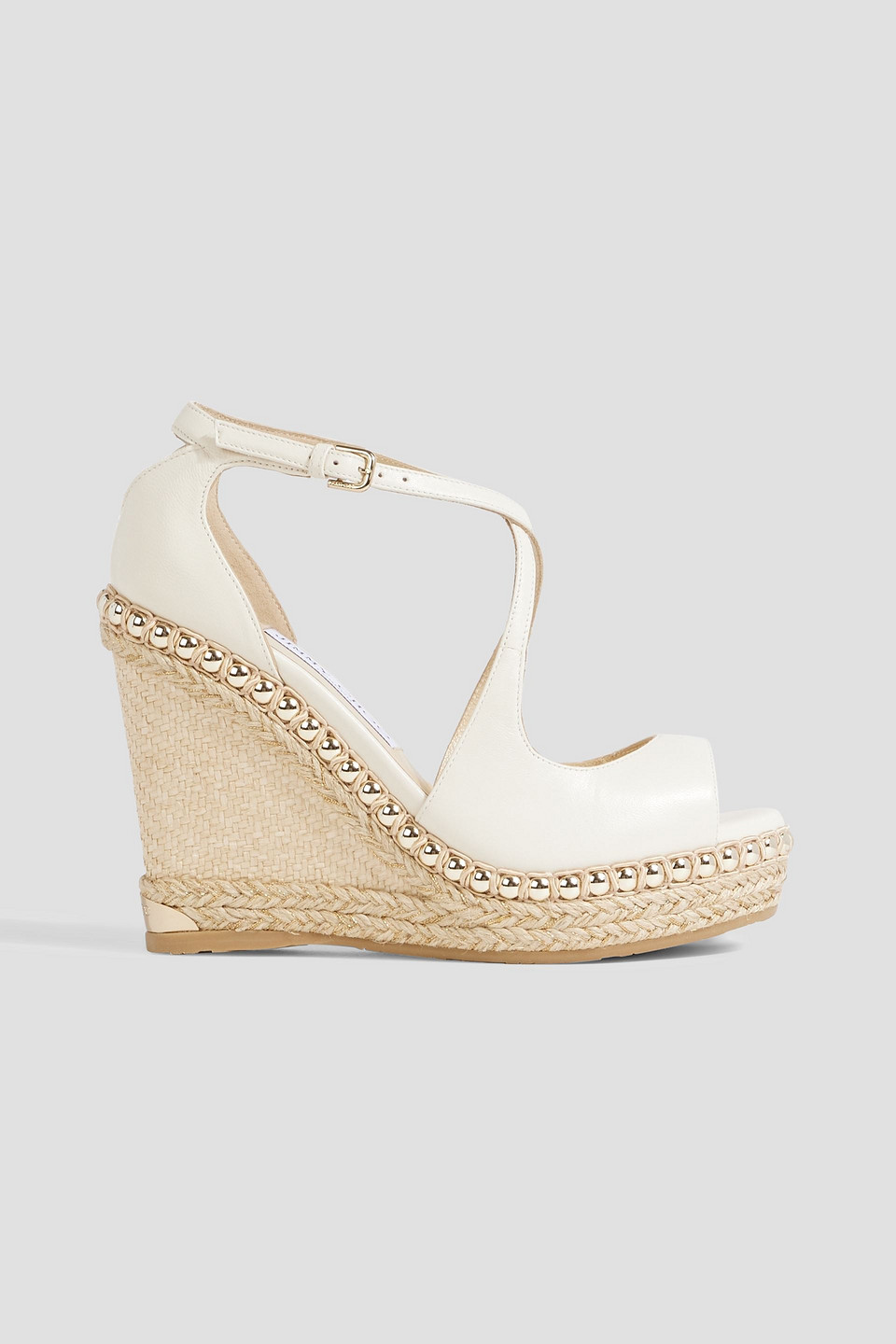 Dakota 120 studded leather espadrille wedge sandals