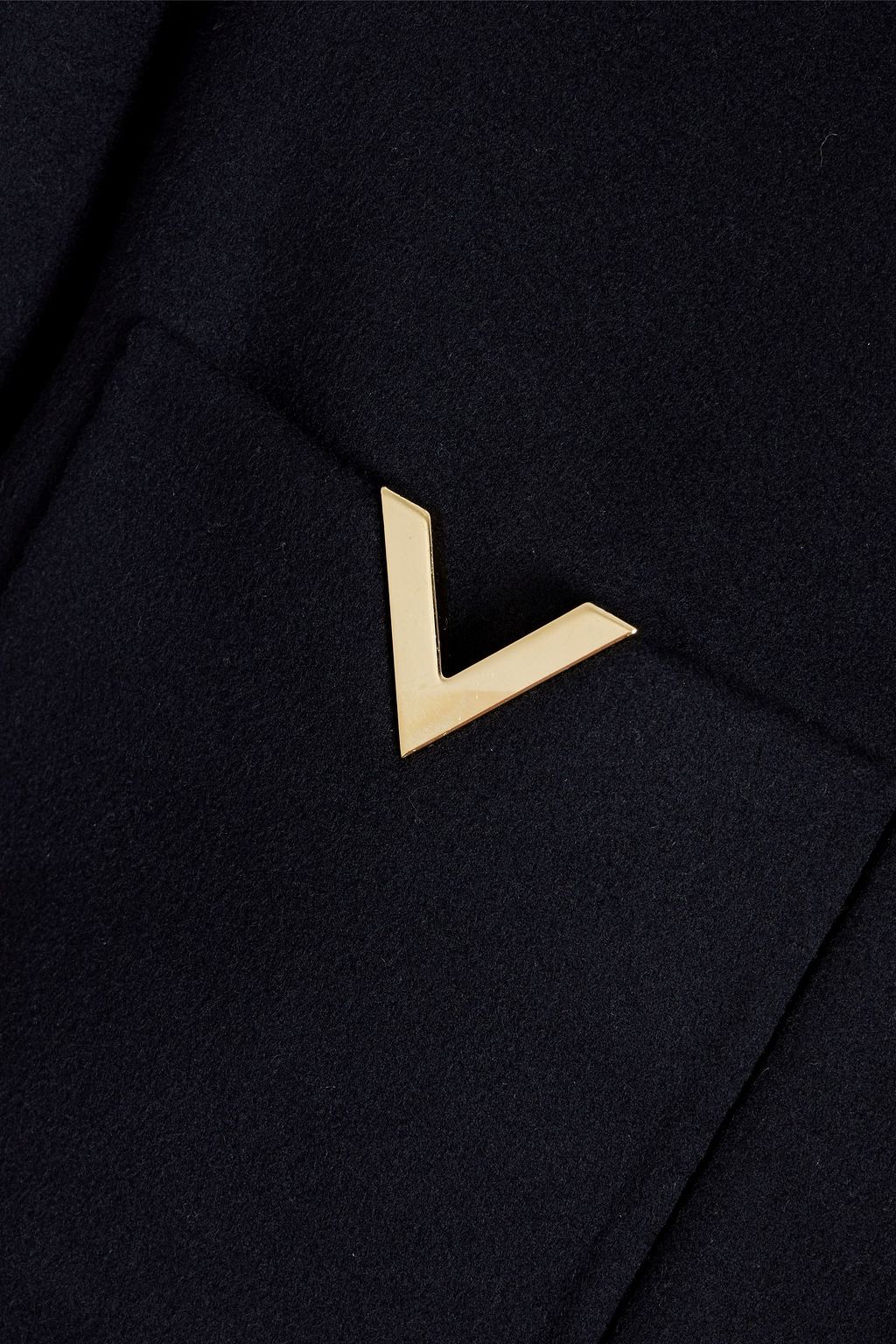 VALENTINO GARAVANI Embellished wool and cashmere-blend felt coat
