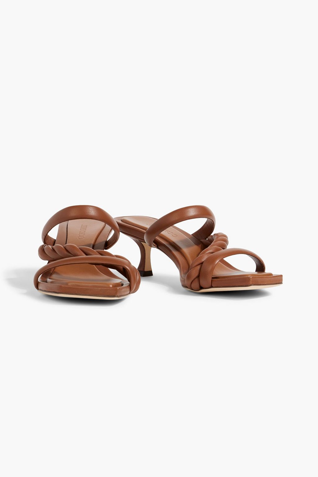 JIMMY CHOO Diosa 50 twisted leather mules