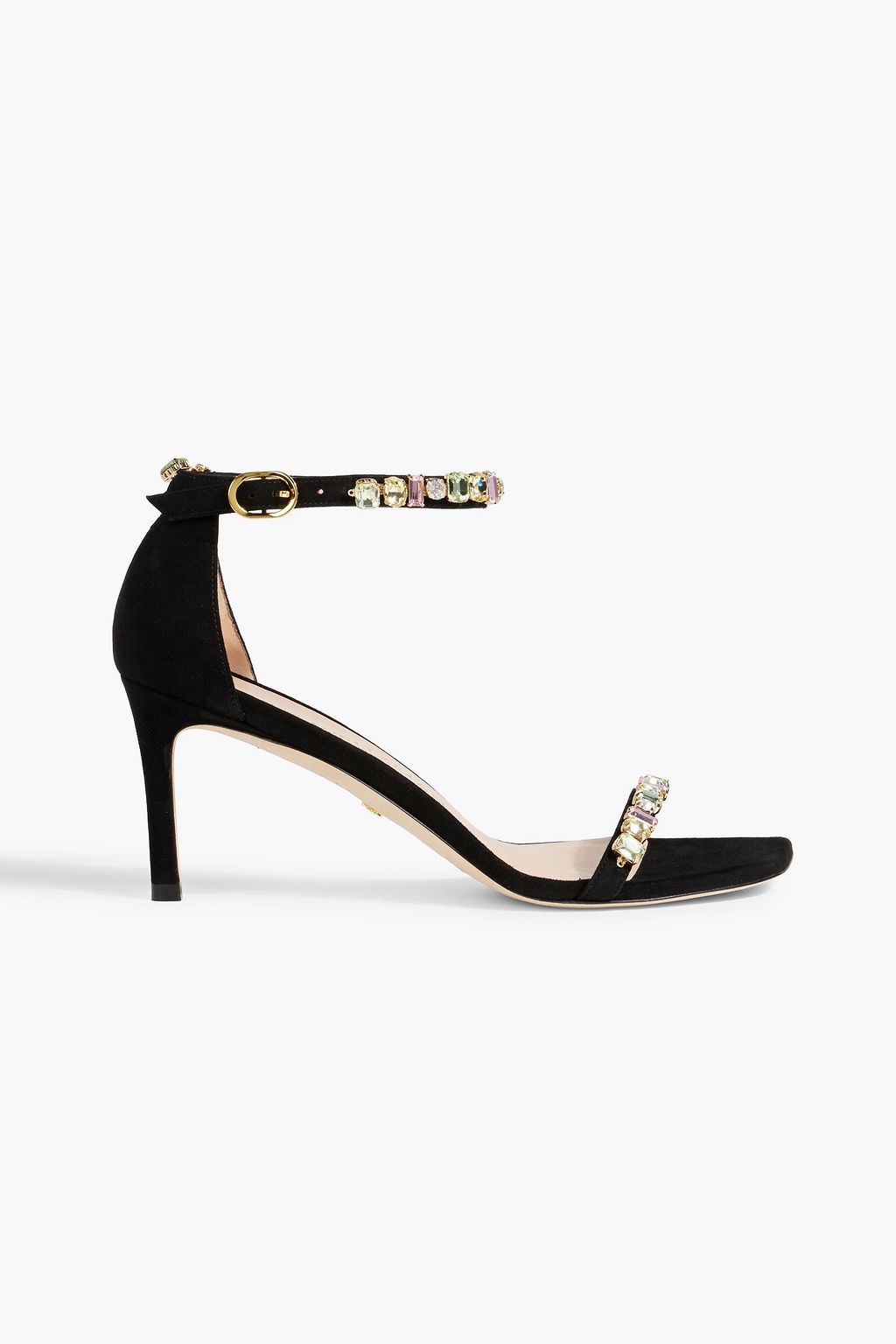 STUART WEITZMAN Crystal-embellished suede sandals | THE OUTNET