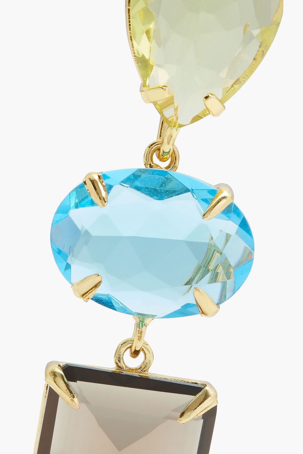 BOUNKIT Gold-tone quartz earrings