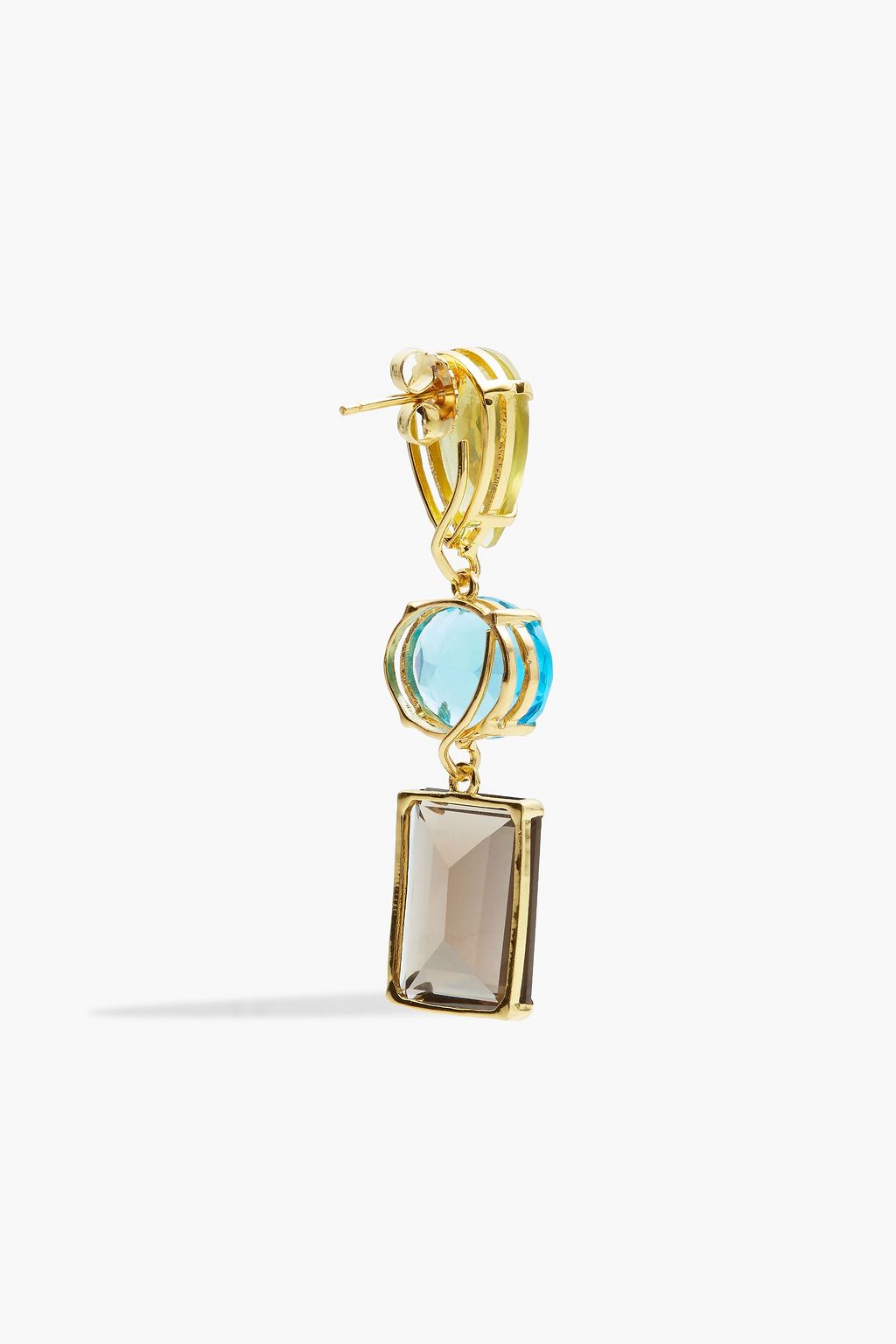 BOUNKIT Gold-tone quartz earrings