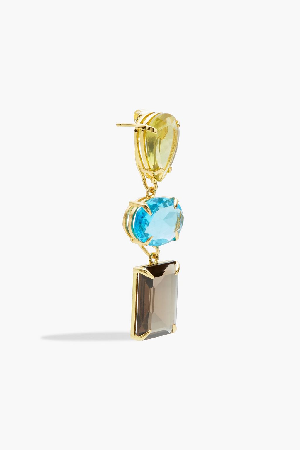 BOUNKIT Gold-tone quartz earrings