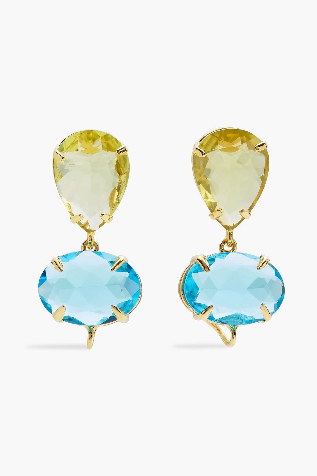 BOUNKIT Gold-tone quartz earrings