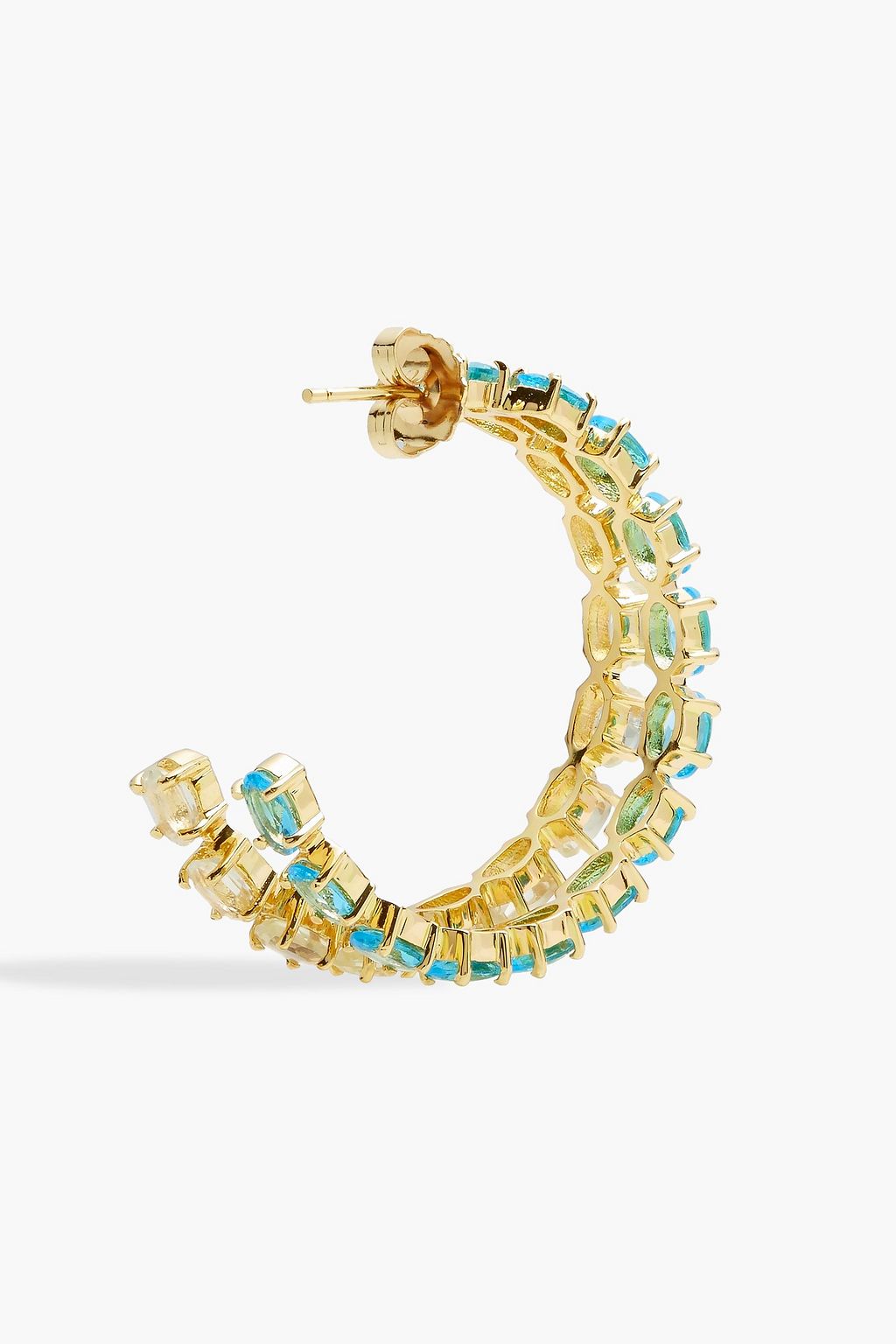 BOUNKIT Gold-tone quartz earrings