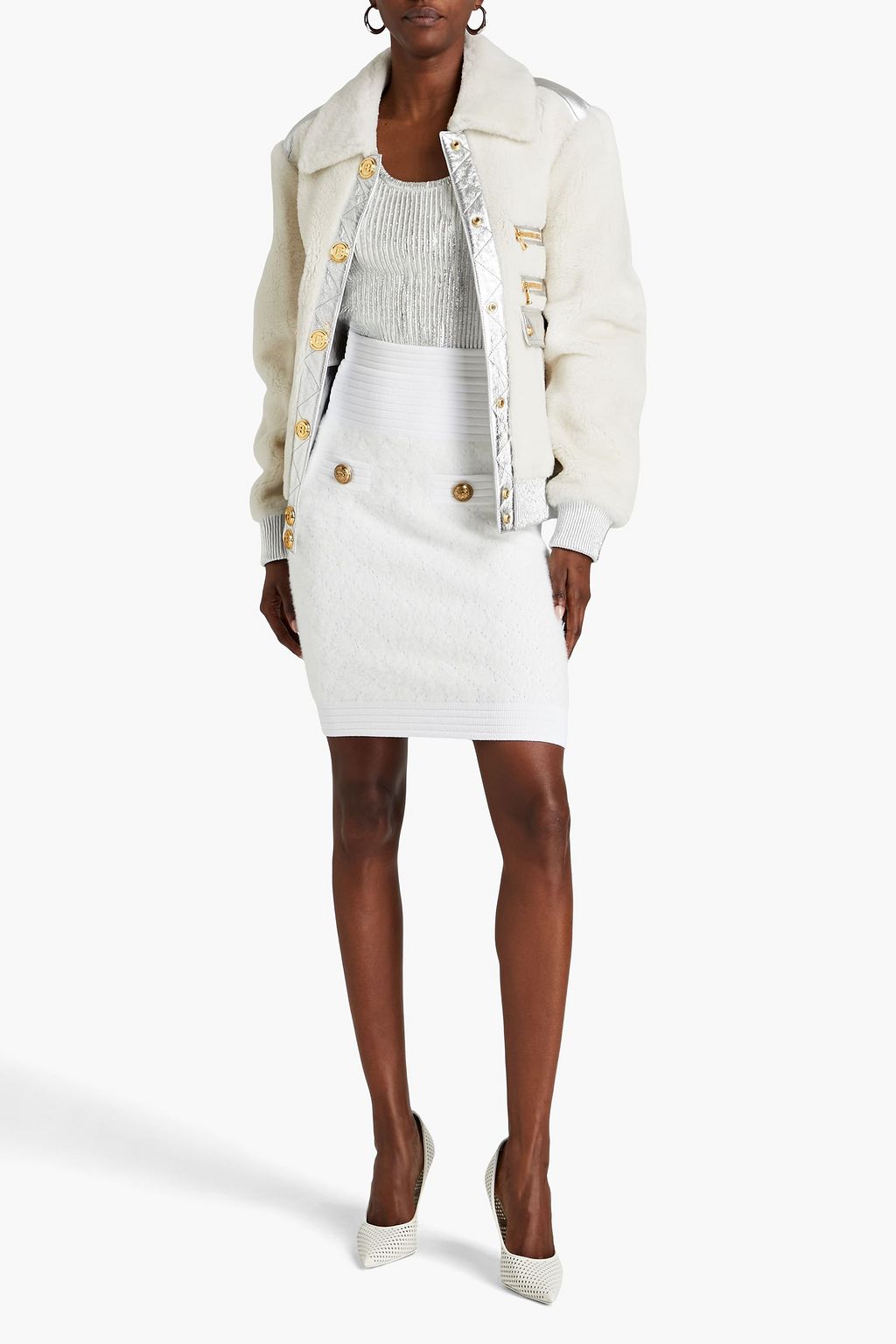 BALMAIN جاكيت مصنوع من صوف ناعم