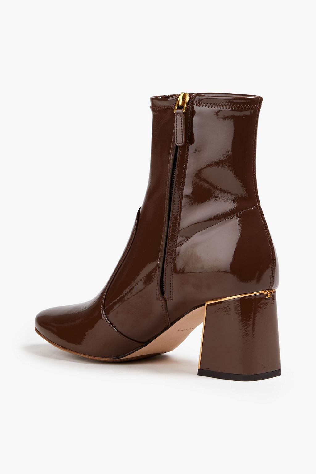 TORY BURCH 지지 70 페이턴트 가죽 앵클 부츠