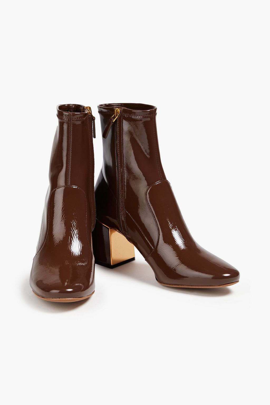 TORY BURCH 지지 70 페이턴트 가죽 앵클 부츠