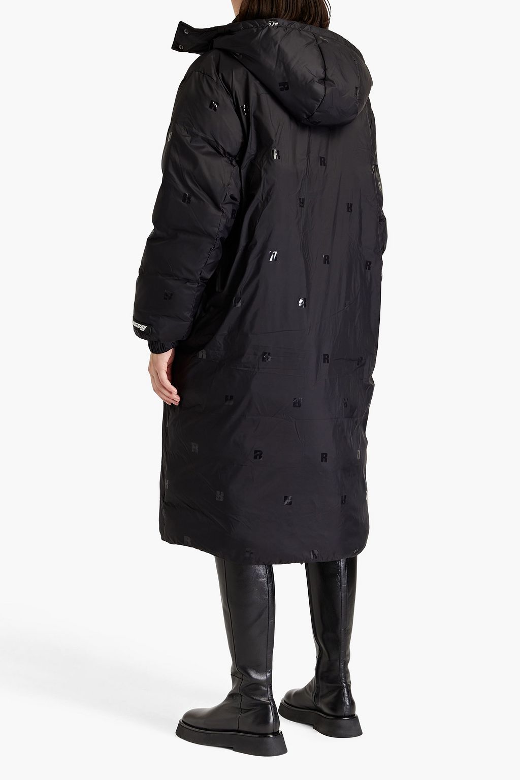 ROTATE BIRGER CHRISTENSEN Printed shell hooded coat